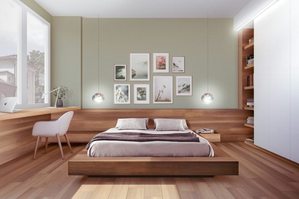 صورة توضيحية غرفة نوم بتصميم مريح ضمن أفكار ديكورات الأحساء